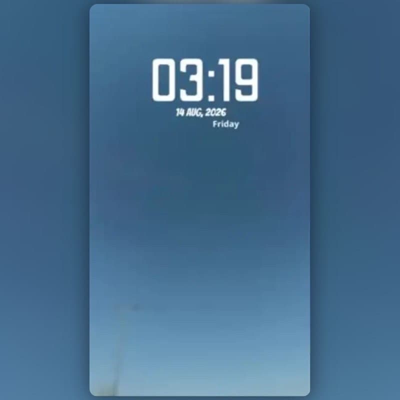 الوقت والتاريخ واليوم بشكل انيق
