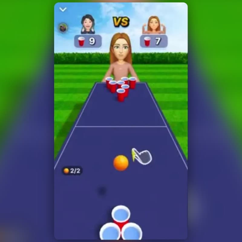 Filtre Cup Pong de Aoe | Lenses Snapchat